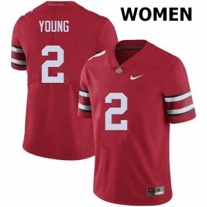 Women's Ohio State Buckeyes #2 Chase Young Red Nike NCAA College Football Jersey Sport BSC5444KZ